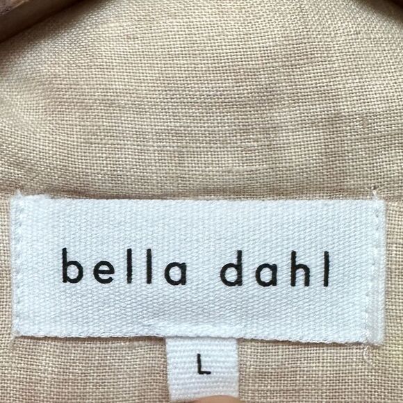 Bella Dahl Longline Linen Blazer Jacket Tan Size Large - Picture 8 of 13
